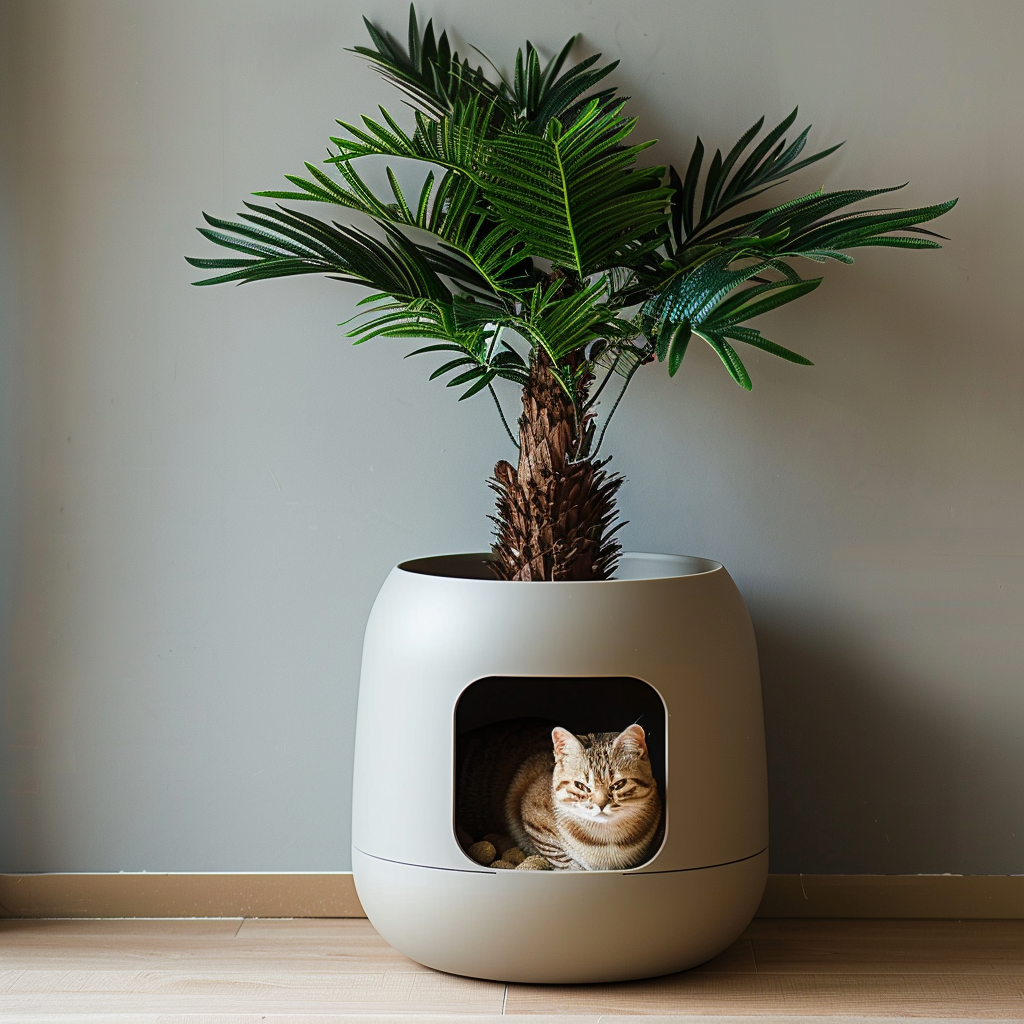 Kattenbak plantenbak Palmtuin.nl Kattenbak plantenbak